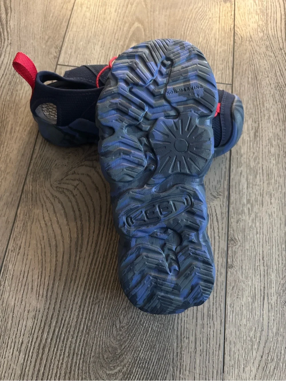 Keen Kids Navy and Red Outdoor Sandals NWOT